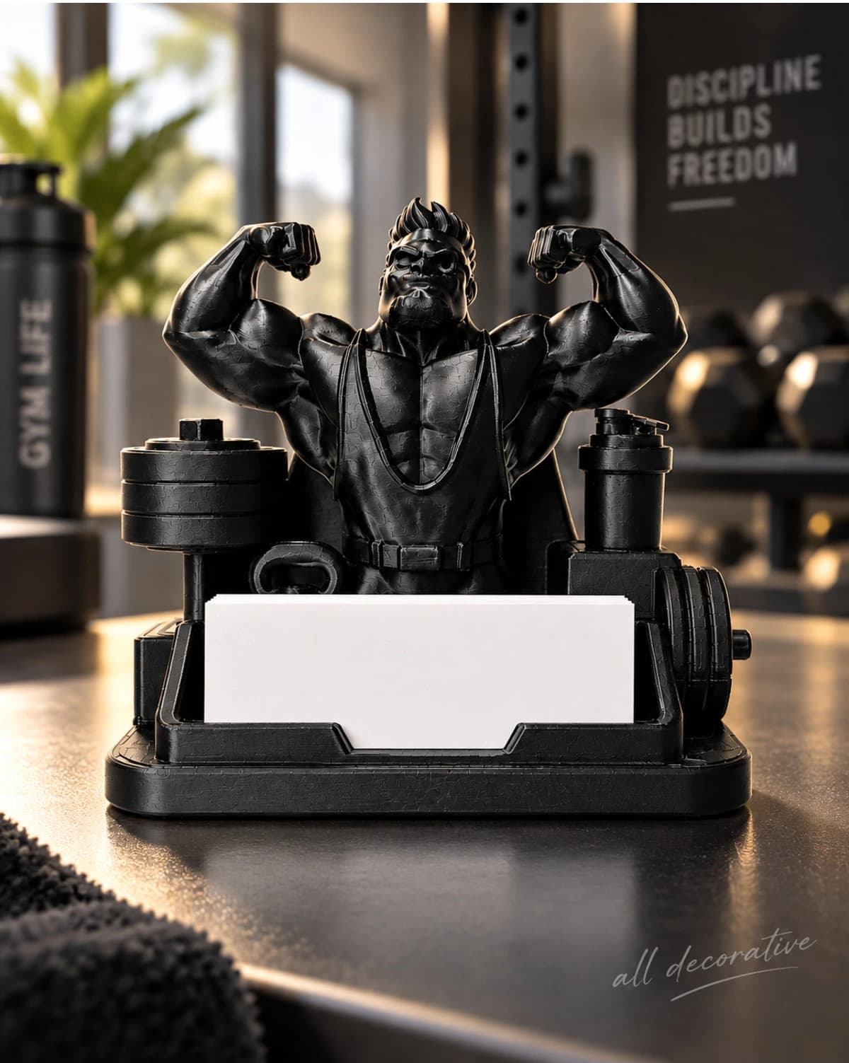 Fitness Temalı Kartvizitlik ve Masaüstü Organizer dekorasyon ve tasarım ürünü