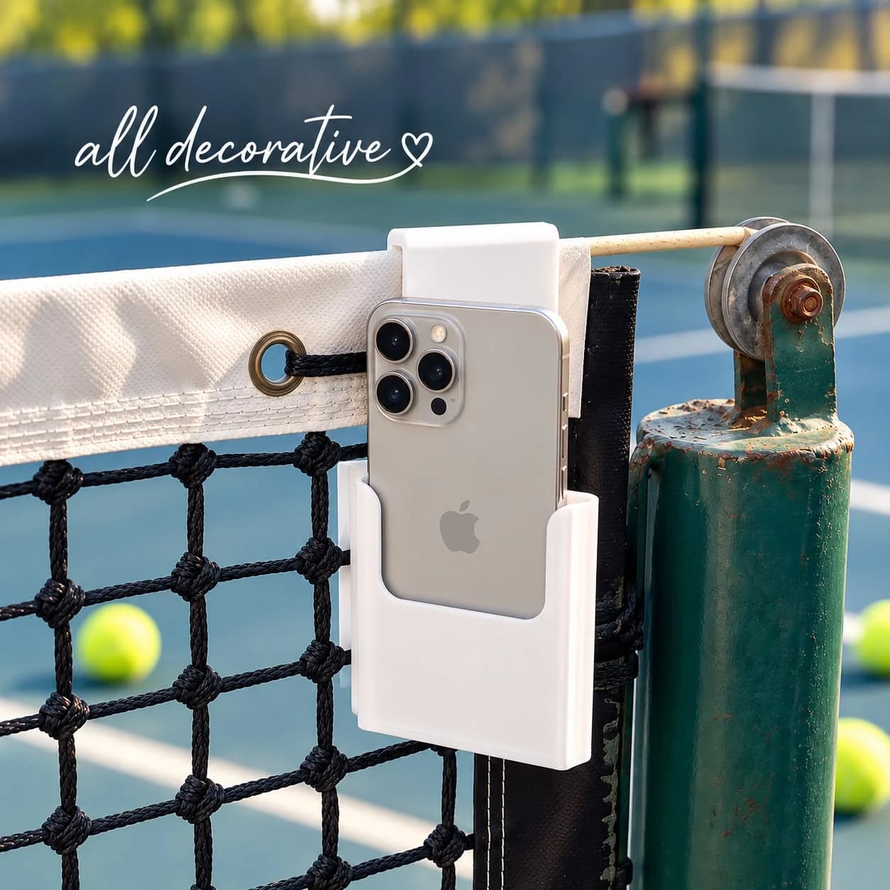 Tenis Filesi Telefon Tutucu dekorasyon ve tasarım ürünü