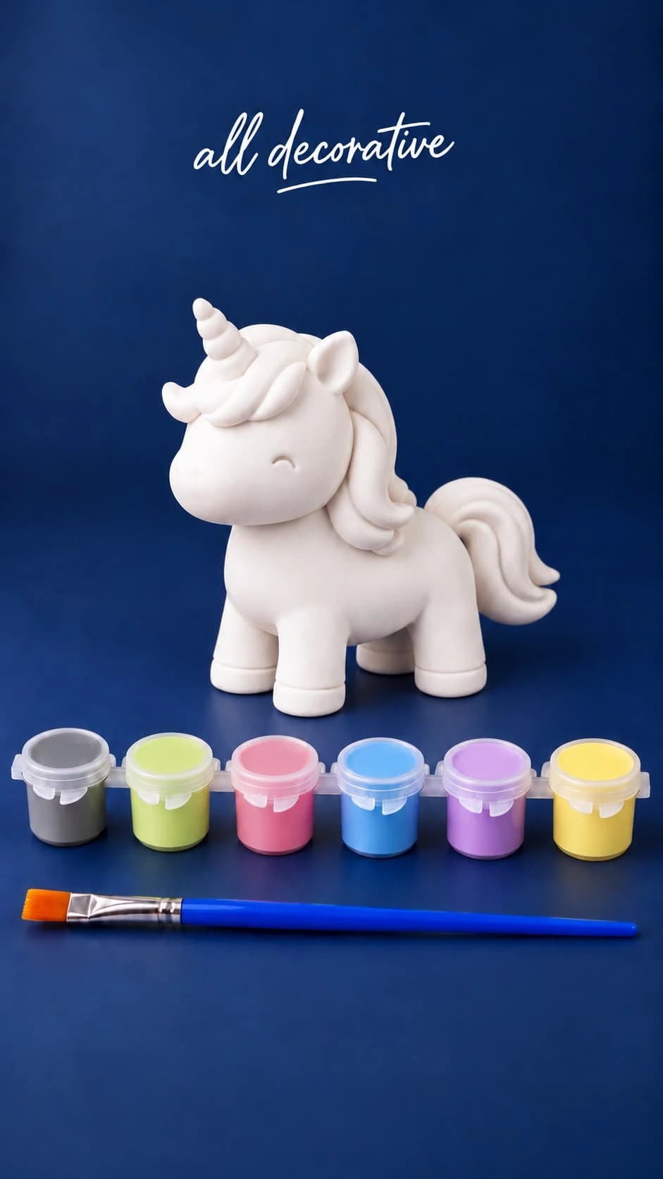 Unicorn Figür Boyama Hobi Seti dekorasyon ve tasarım ürünü