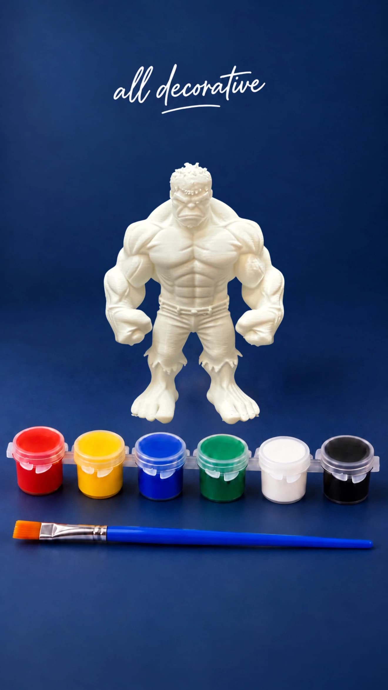 Hulk Figür Boyama Hobi Seti dekorasyon ve tasarım ürünü