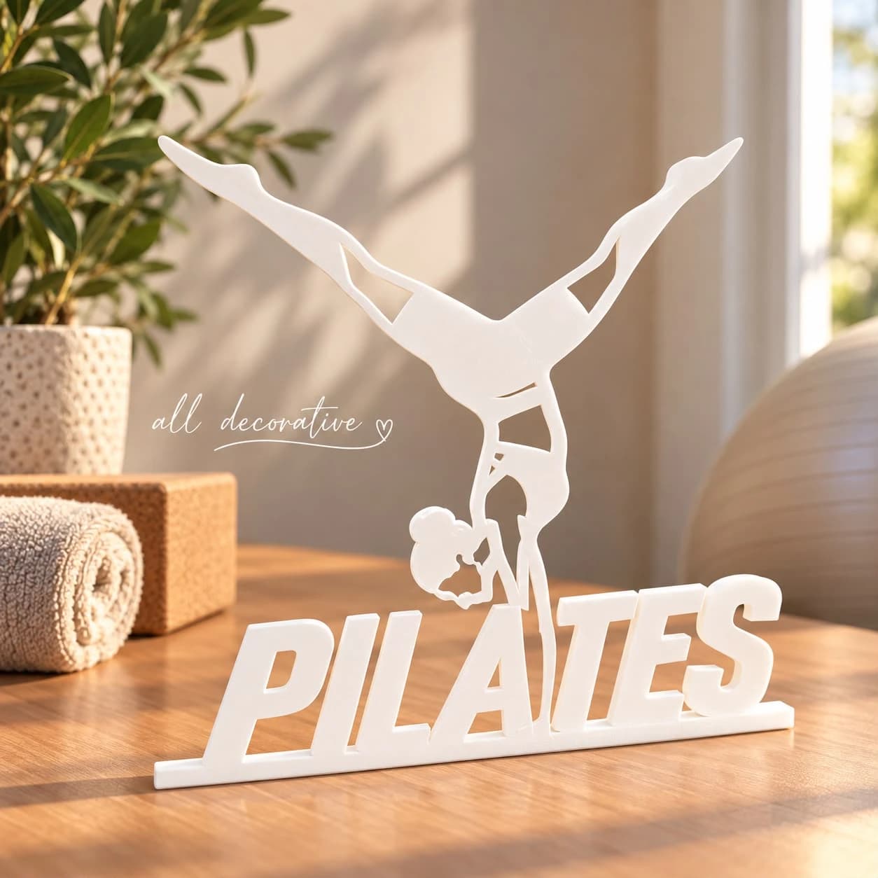 Pilates Severlere Raf Dekoru dekorasyon ve tasarım ürünü