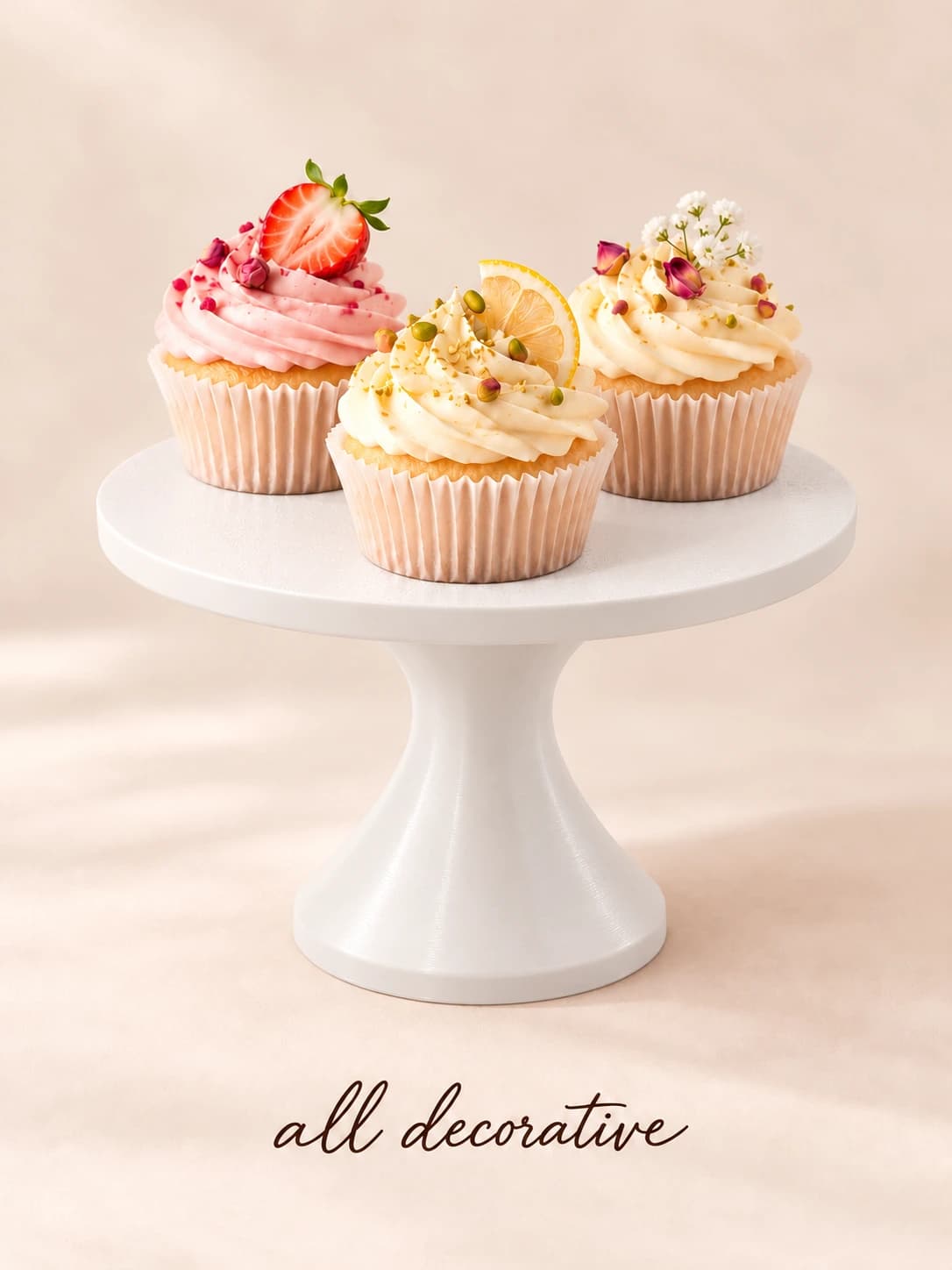 Yuvarlak Ayaklı Cupcake Sunum Standı dekorasyon ve tasarım ürünü
