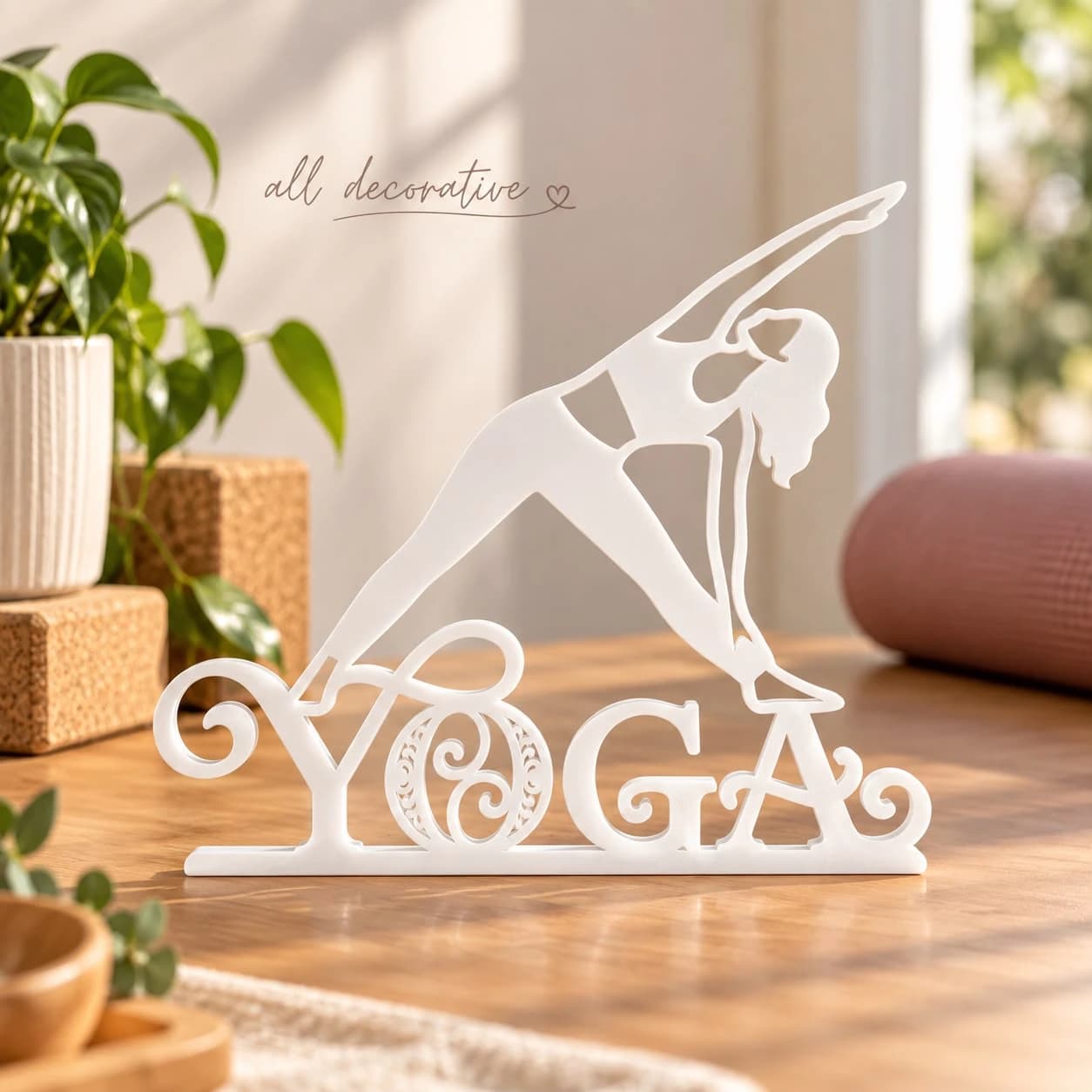 Yoga Yazılı Dekoratif Obje dekorasyon ve tasarım ürünü